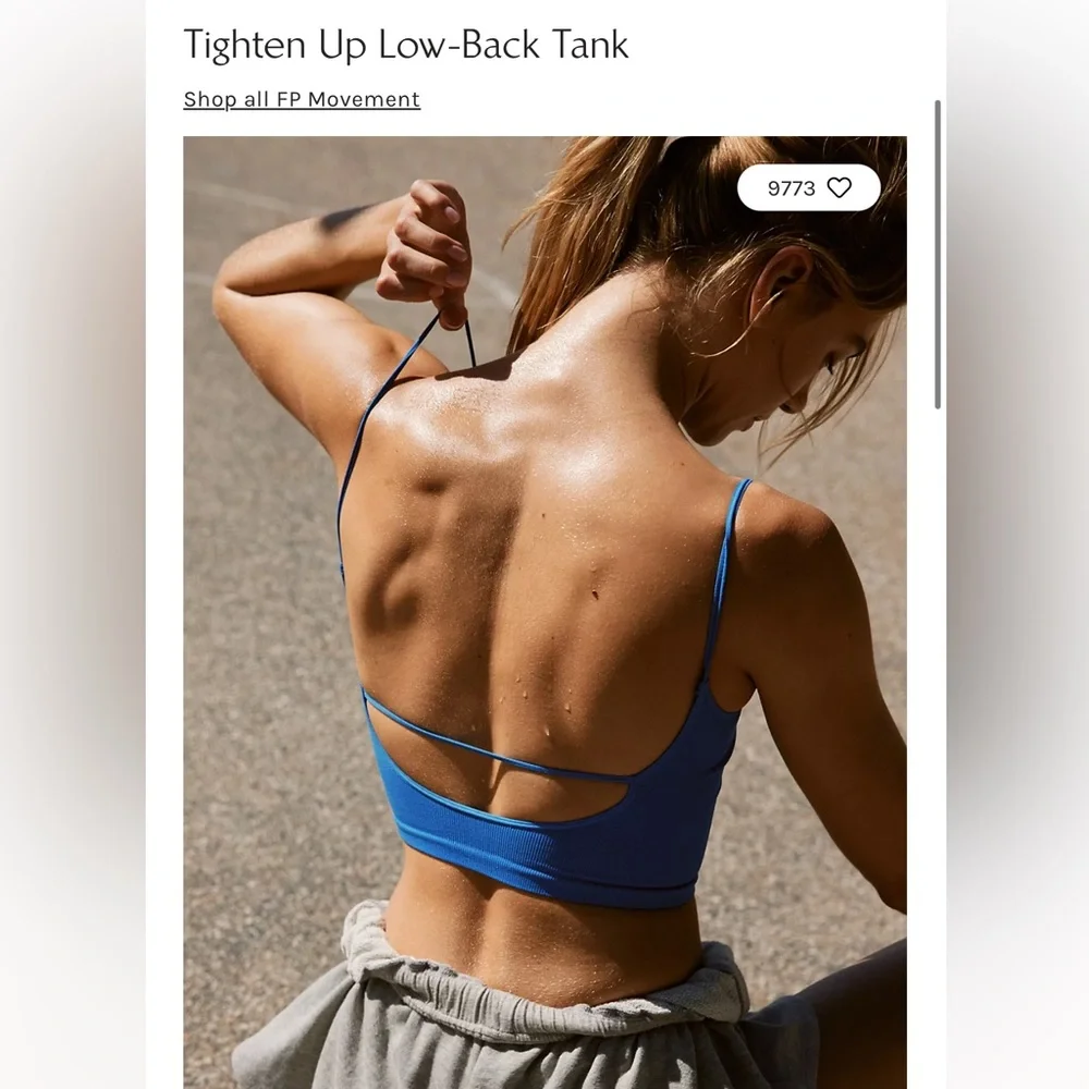 NWOT Free People Tighten Up low back tank